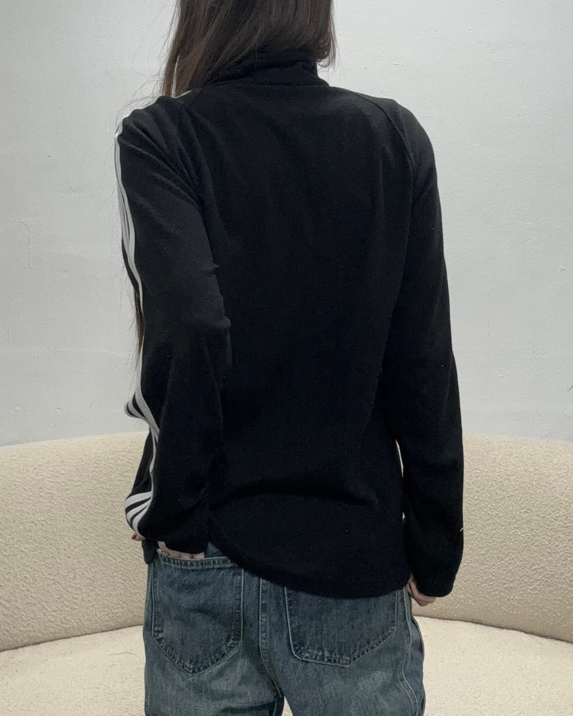 90s ADIDAS 올드스쿨 블랙 트랙 자켓 상품이미지3