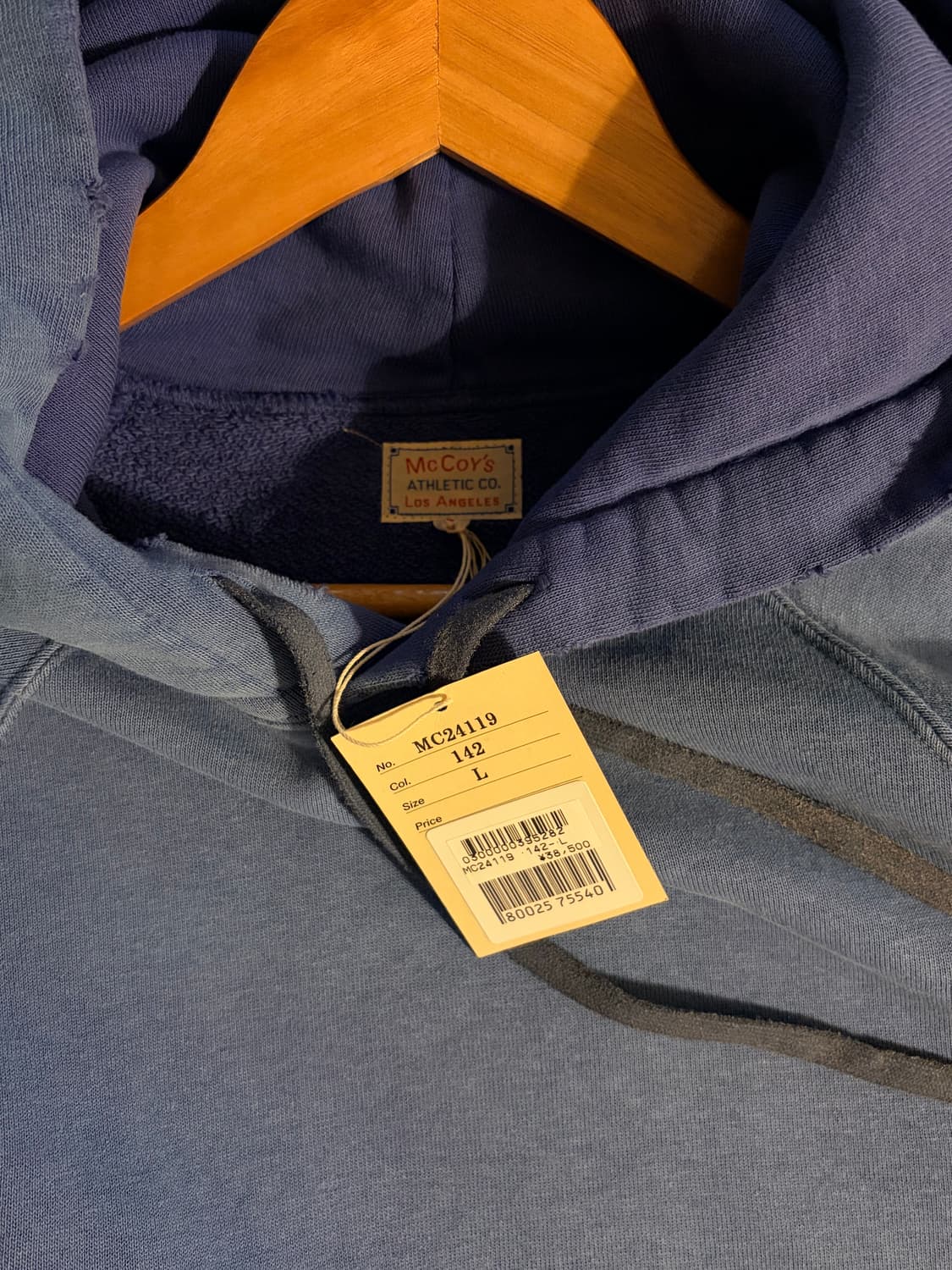 리얼맥코이 루프휠 후드티 페이디드 네이비 L 상품이미지3