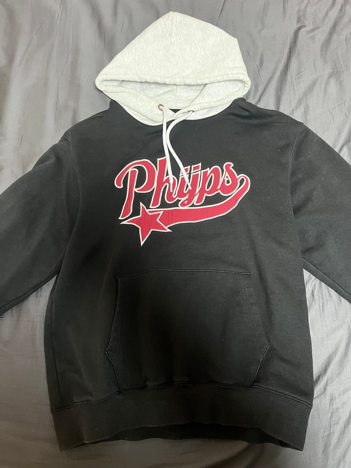 피지컬 디파트먼트 후드티 블랙 투톤 L사이즈 상품이미지1