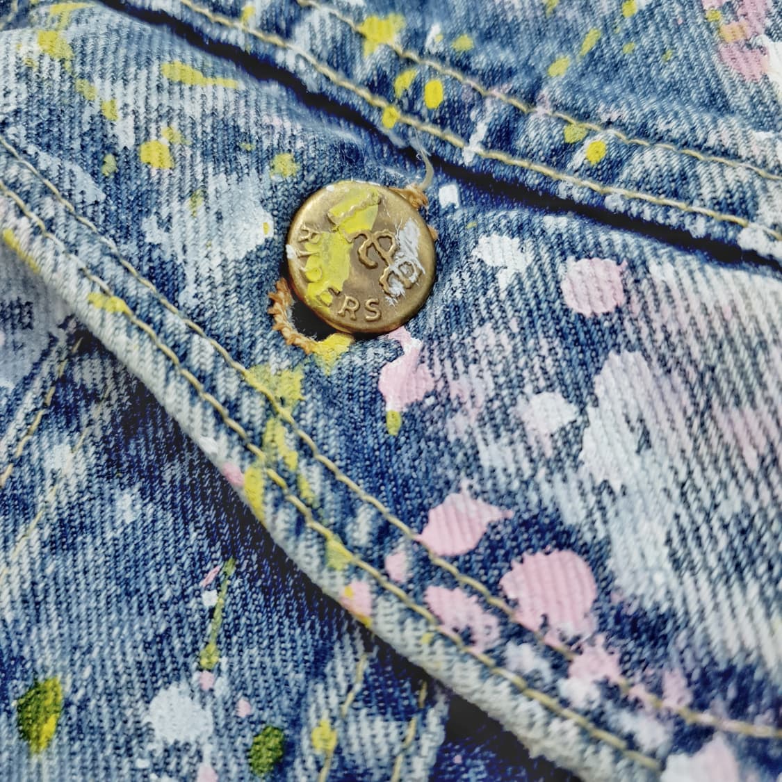 lee 70s 데님 트러커 자켓 페인팅 커스텀 100~105 상품이미지4