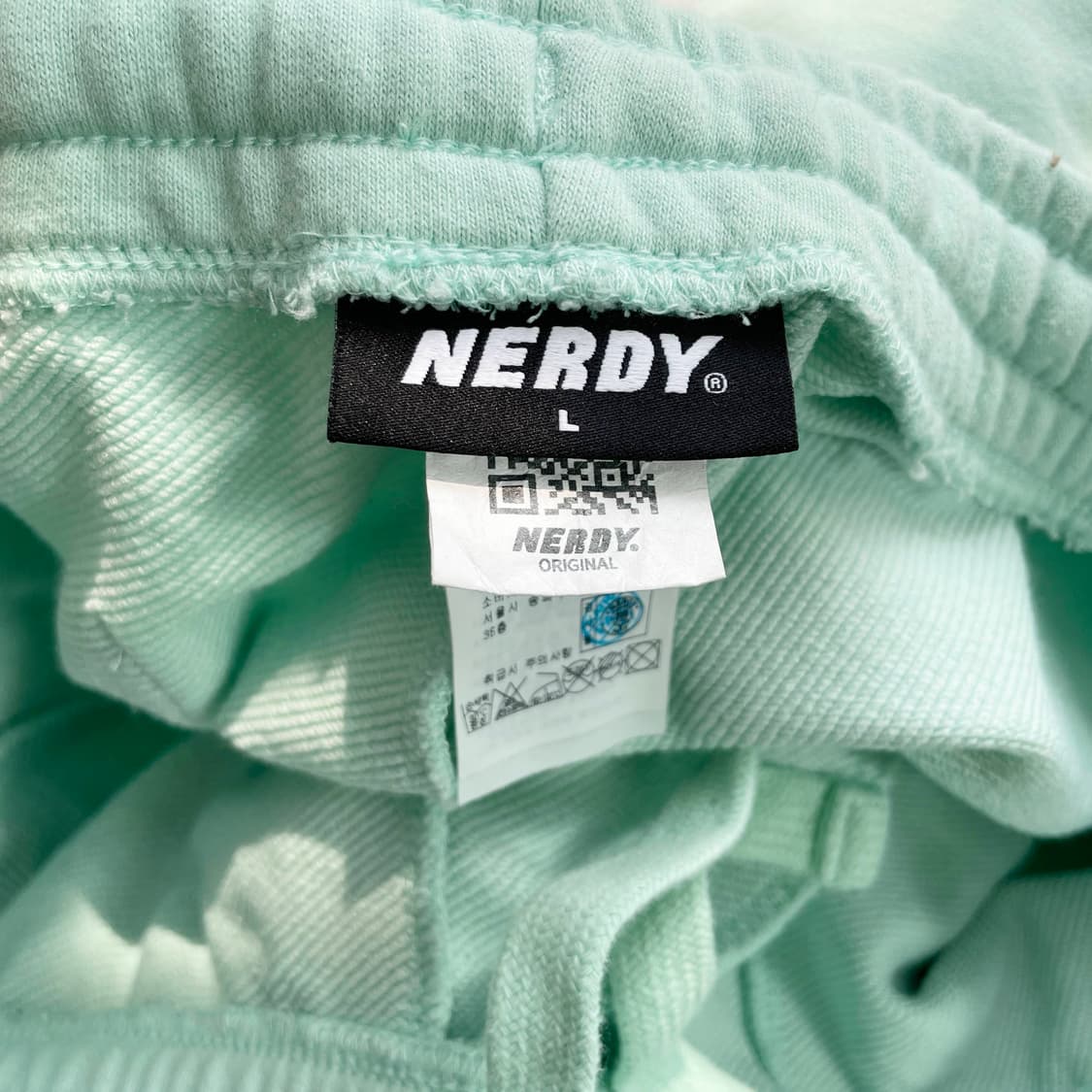 A1 널디 로고 테이프 트랙 팬츠 민트 32-35사이즈 상품이미지4