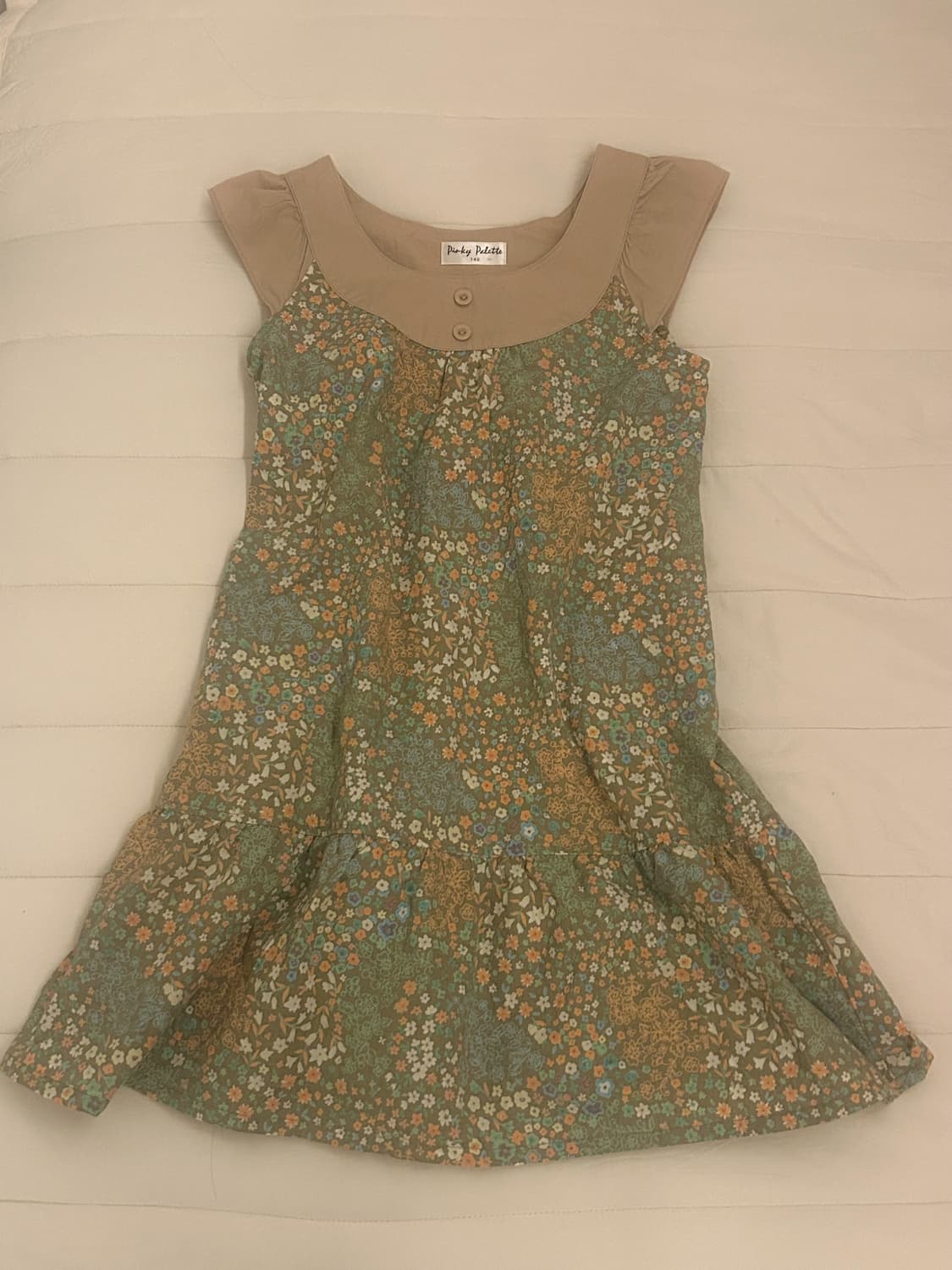 플라워패턴의 슬리브리스 상품이미지1