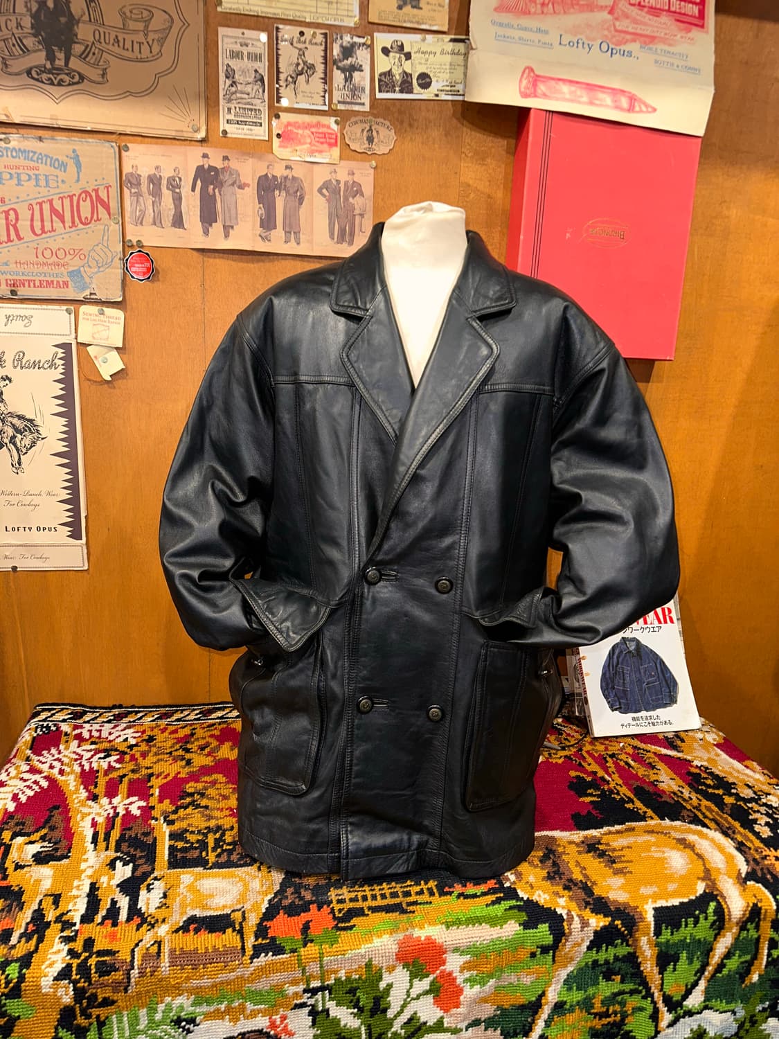 ( XL-2XL ) 가죽카코트 가죽자켓 레더자켓 워크웨어 아메카지 빈티지 상품이미지3