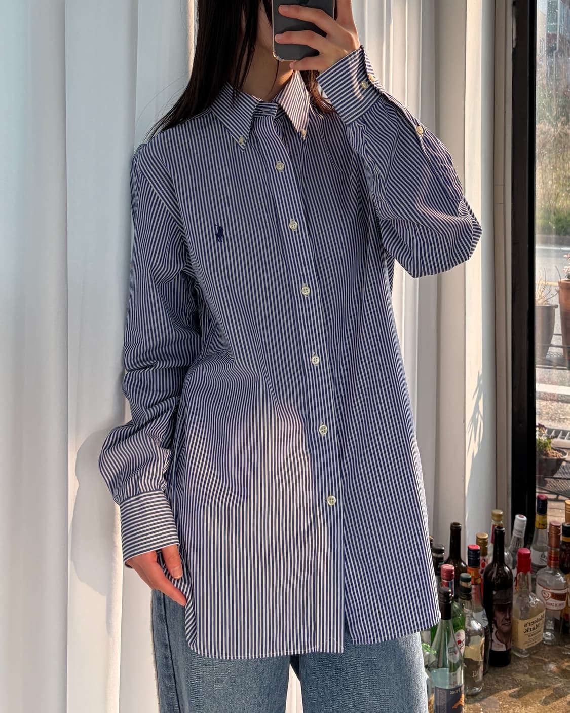 [M]폴로 랄프로렌 이지케어 포플린 스트라이프 셔츠 상품이미지2