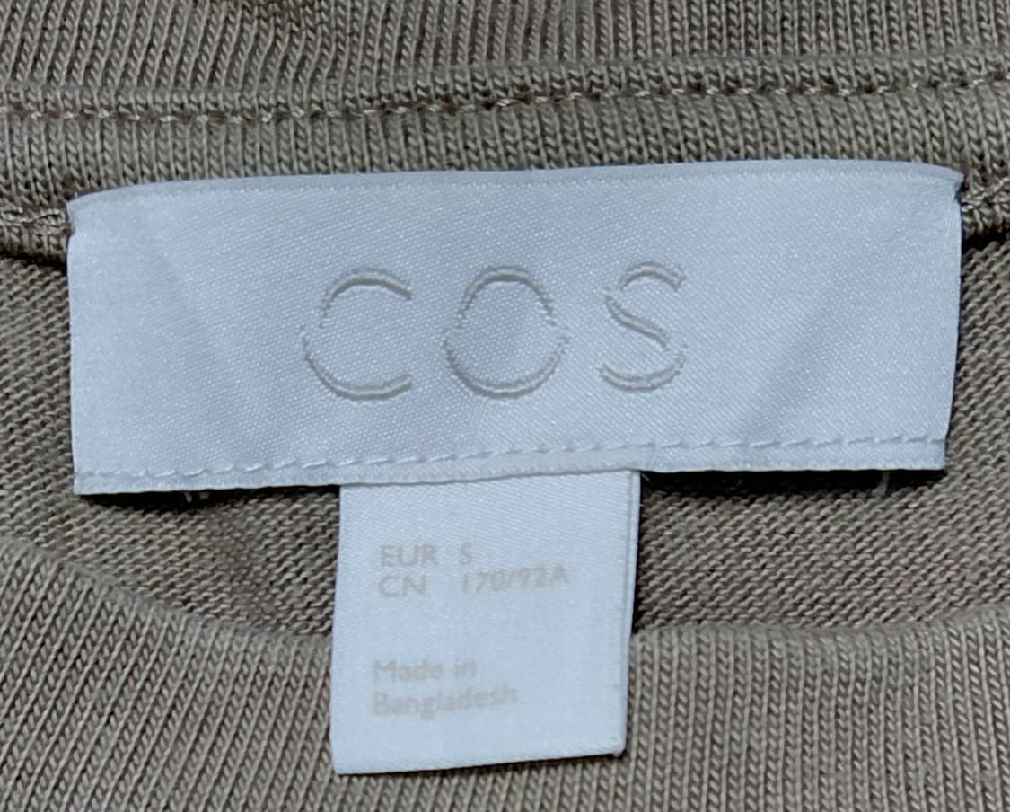 [L] COS 코스 스트라이프 포켓 티셔츠 (카키브라운/옐로우) 상품이미지4