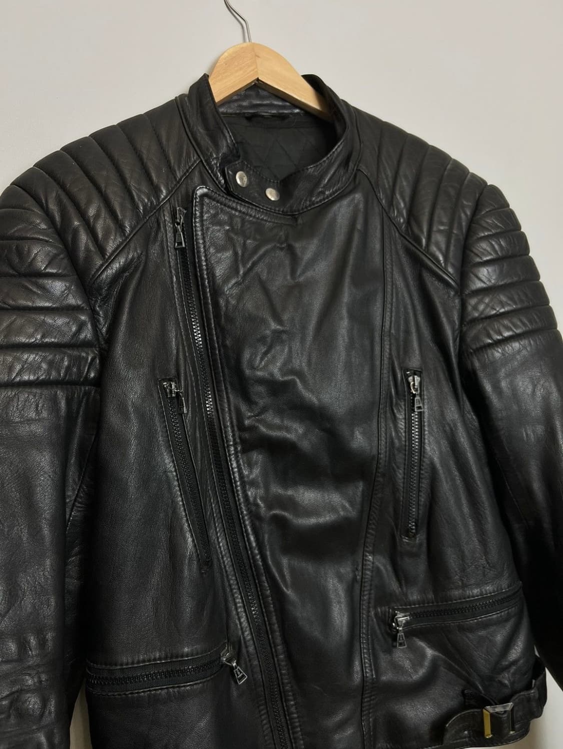 빈티지 모터사이클 레더 바이커 자켓 상품이미지3
