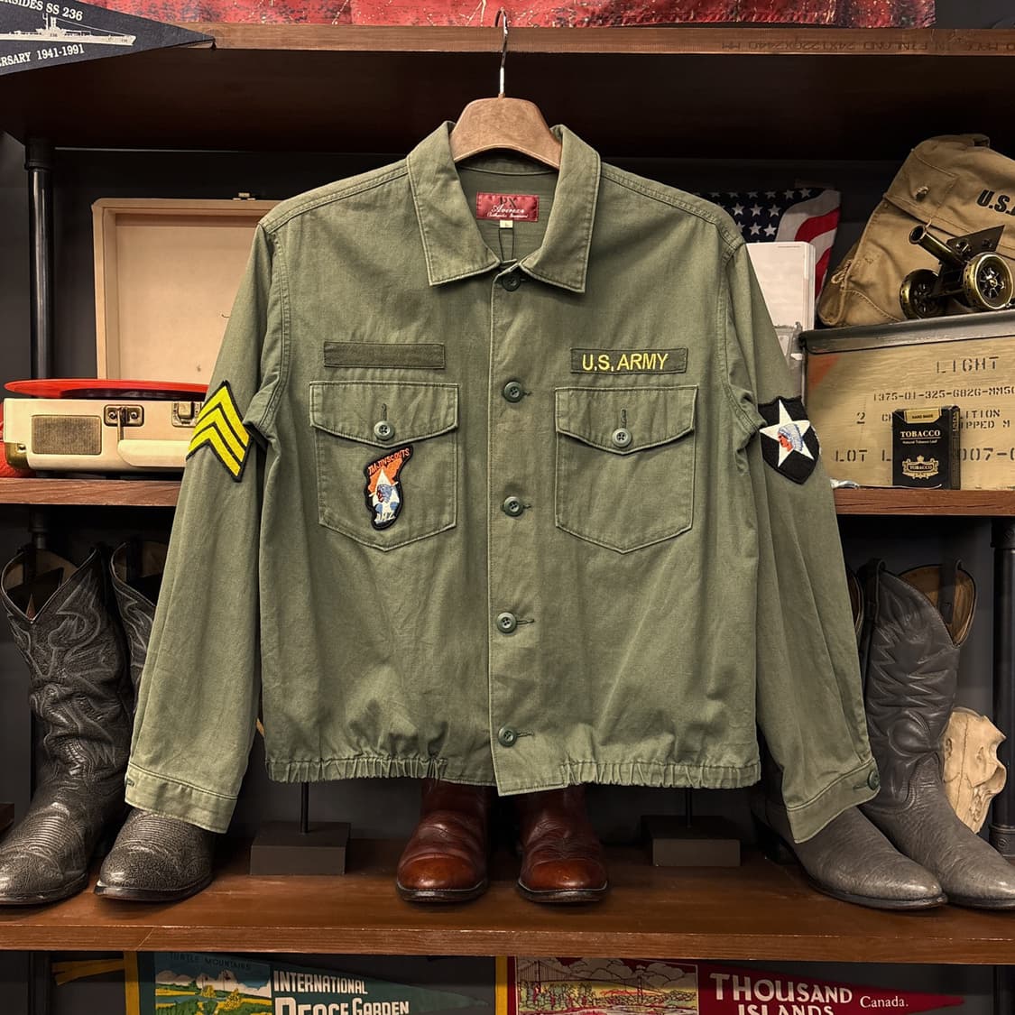 90s 아비렉스 OG-108 DMZ 패치워크 코튼 필드셔츠 N1147 상품이미지1