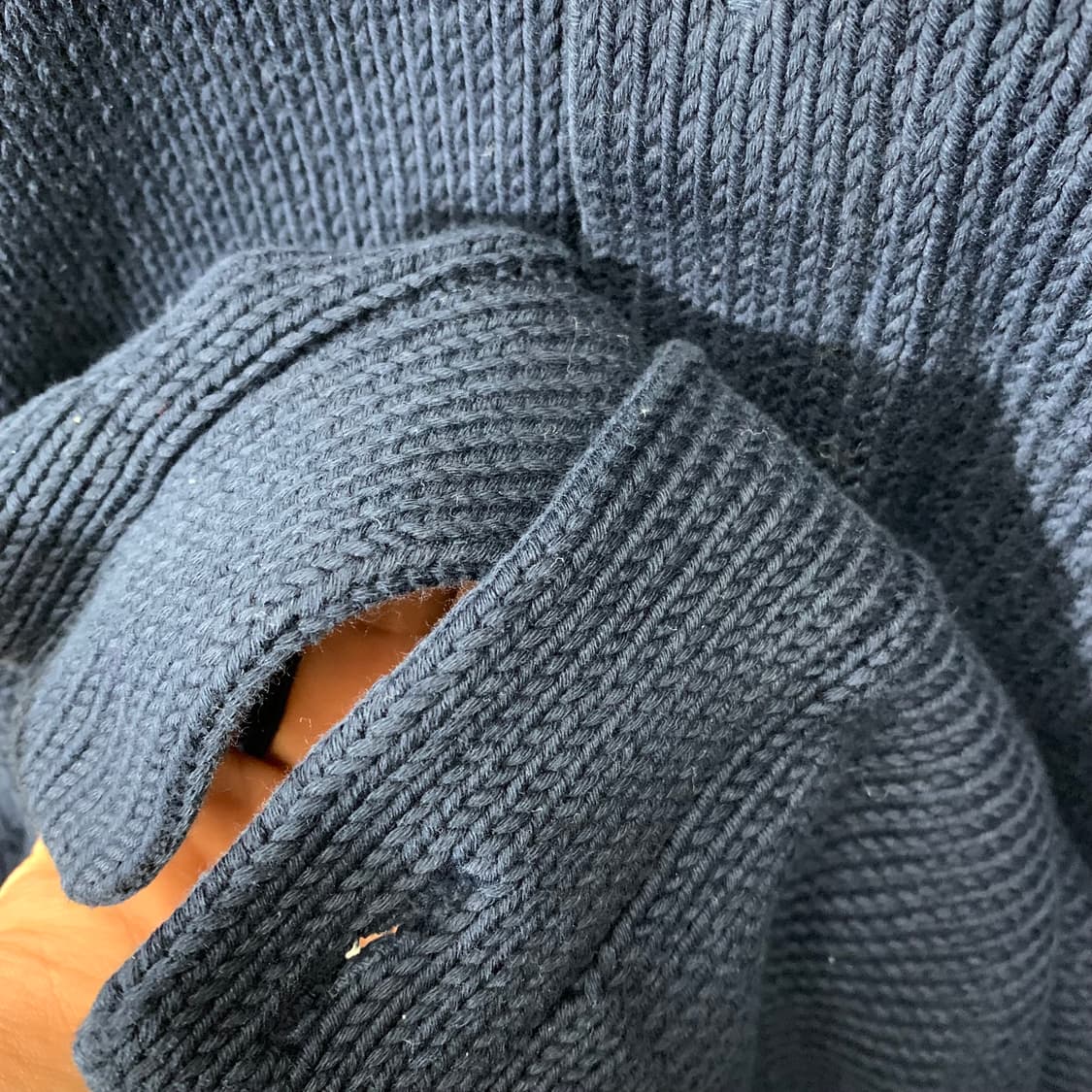 폴로 숄카라 네이비 코튼 가디건 상품이미지4