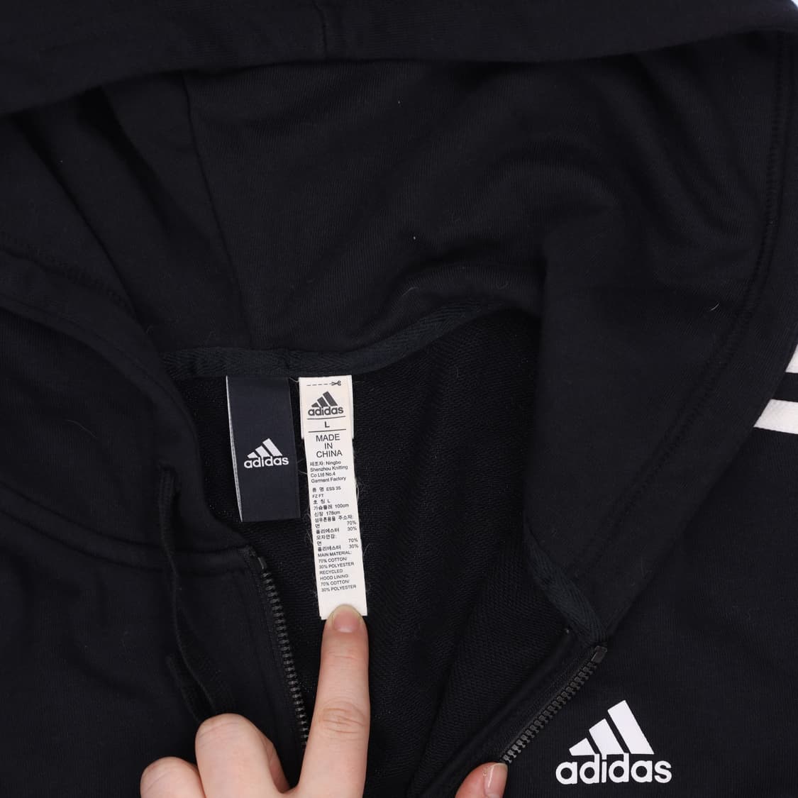 L 아디다스 삼선 후드집업 자켓 N7605 상품이미지4