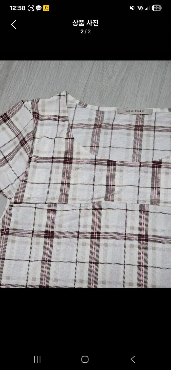 마루빈티지 체크 반팔 상품이미지2