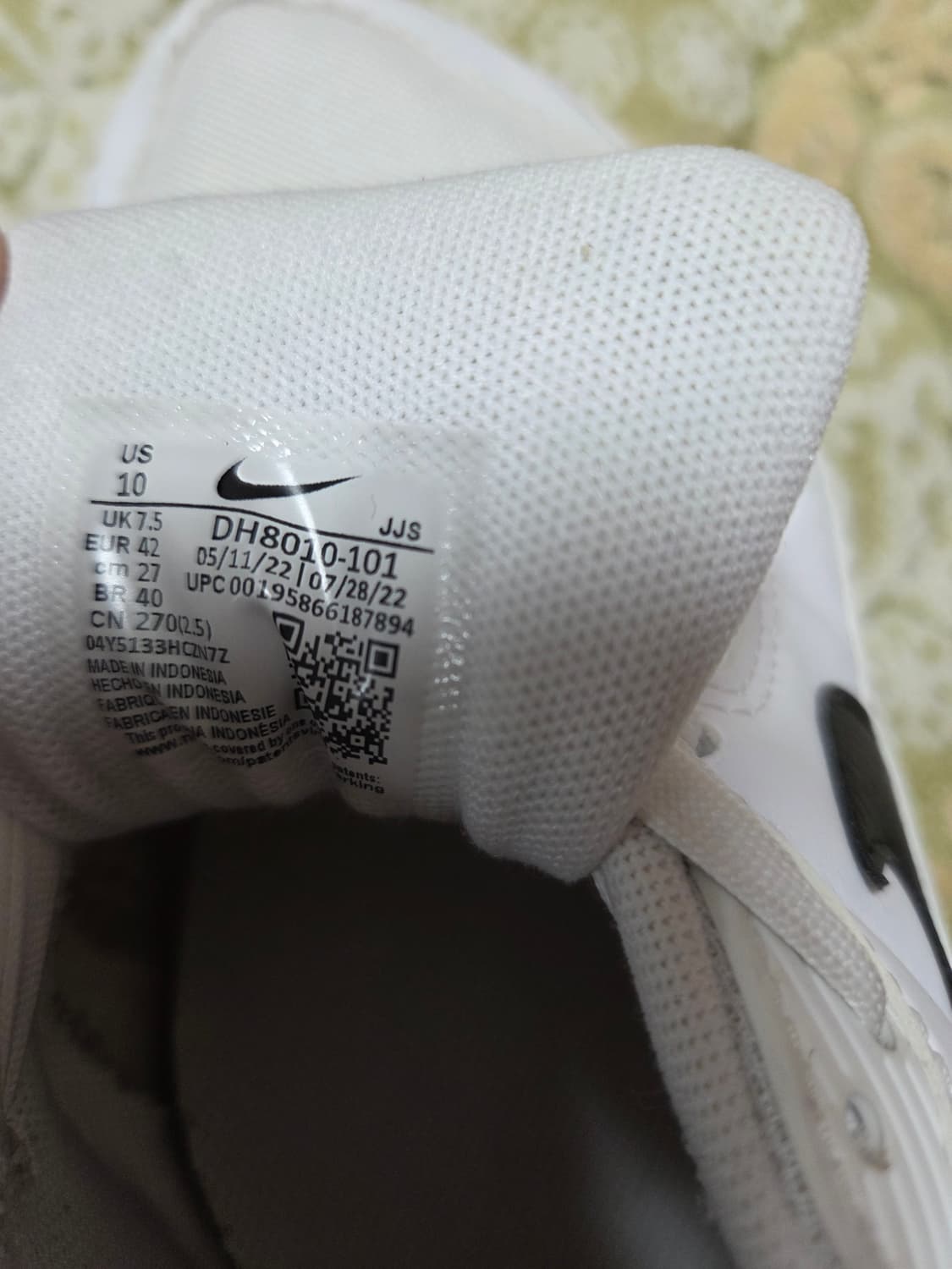 나이키 에어맥스 90 올화이트 운동화265 상품이미지7