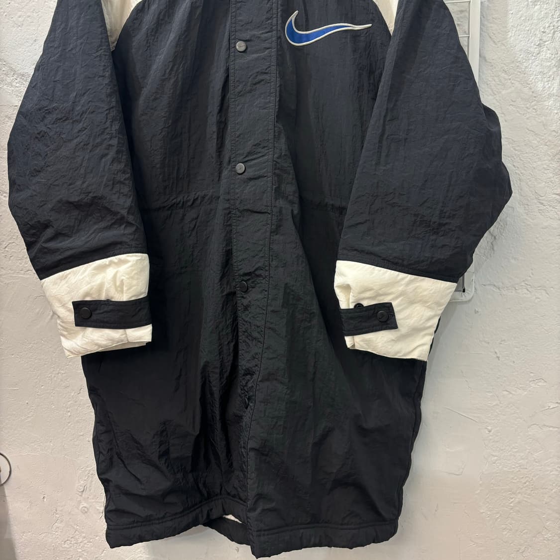 90s 나이키 올드스쿨 흰 검 돕바 자켓 M 상품이미지4