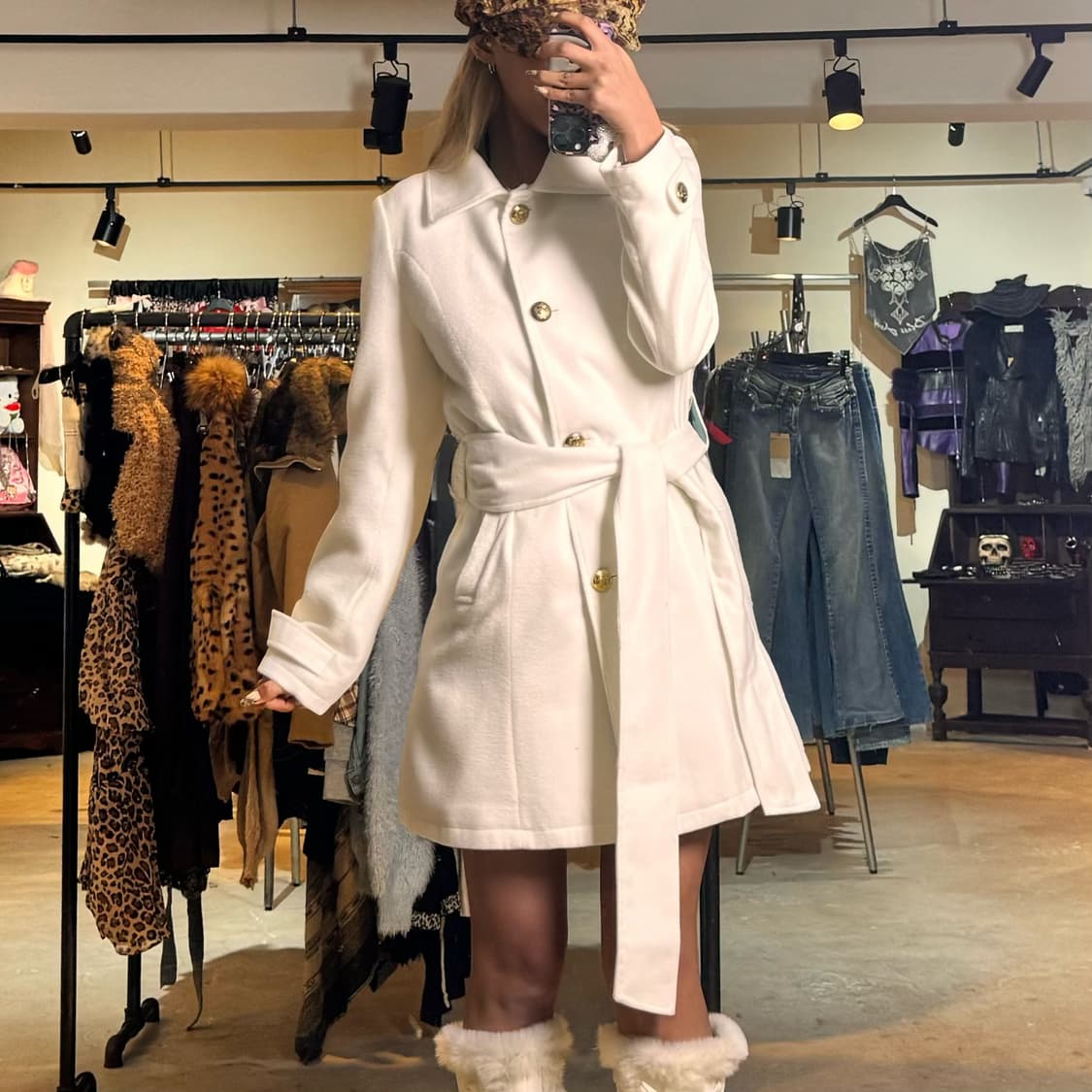 Liz Lisa 화이트 코트 (골드 버튼) 상품이미지1