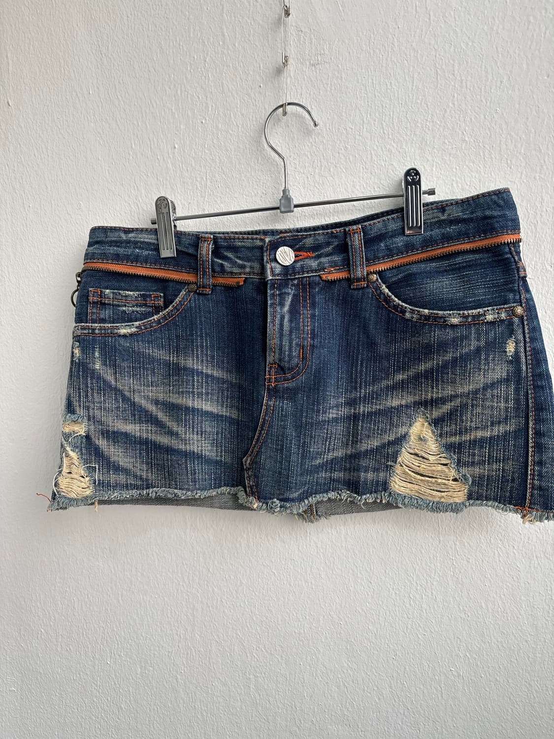 Vintage Washed Denim Skirt 상품이미지2
