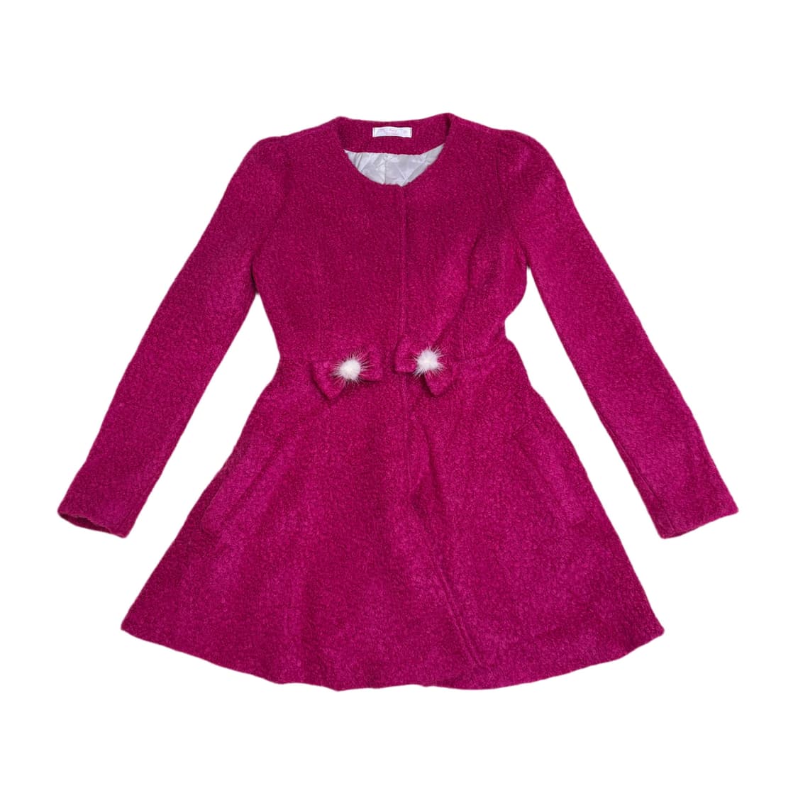 빈티지 러블리 리본 핫핑크 코트 상품이미지2