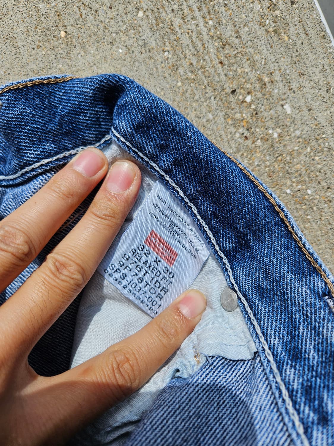 랭글러 빈티지 중청 릴랙스드핏 데님 (32×30 / 지퍼플라이) 상품이미지7