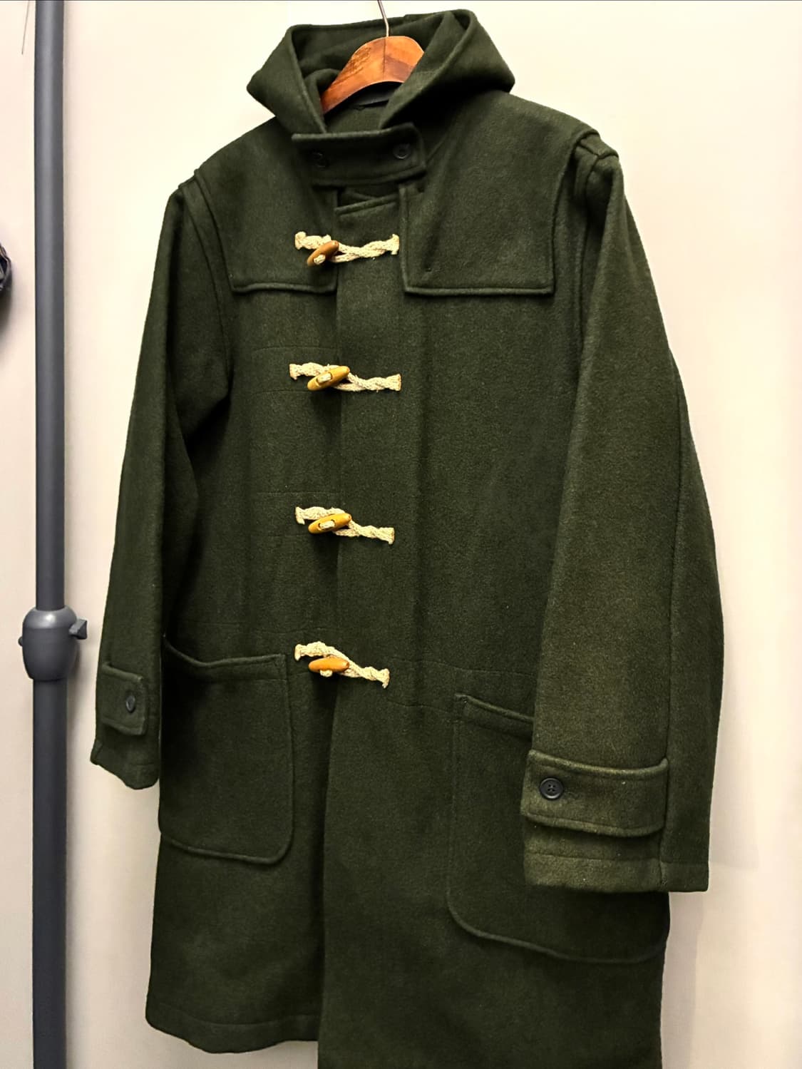 (L/105)Schott USA 쇼트 울 더플코트 떡볶이코트 올리브그린 상품이미지3