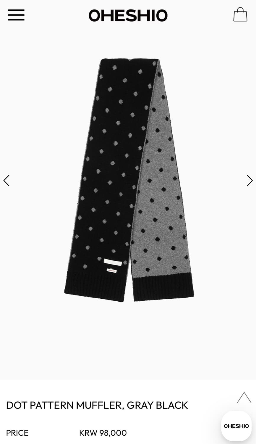 오헤시오 도트 머플러 상품이미지1
