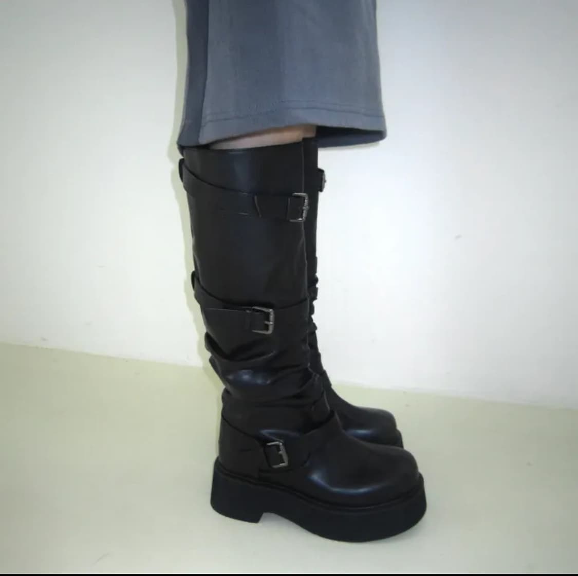 벨트통굽롱부츠 상품이미지1