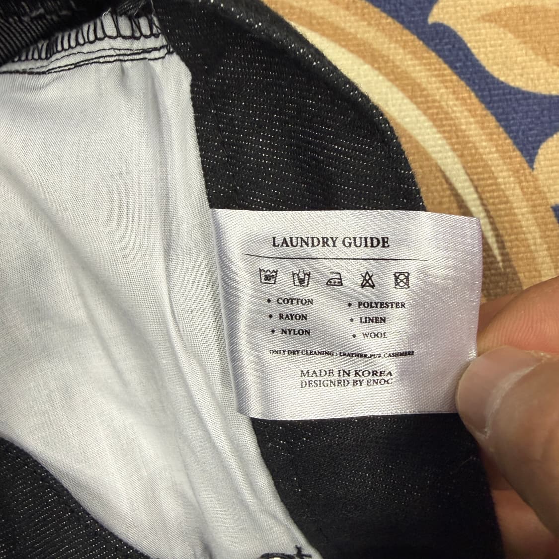 (M)에녹ENOC 디테일 흑청데님팬츠 상품이미지4