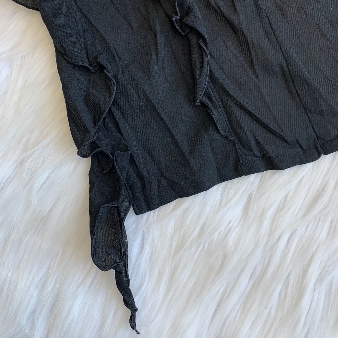 일본 빈티지 FREE PORT 주름지 프릴 블라우스 1877 상품이미지7