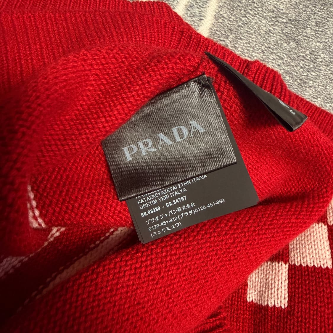PRADA 프라다 캐시미어 100% 니트 새상품 상품이미지5