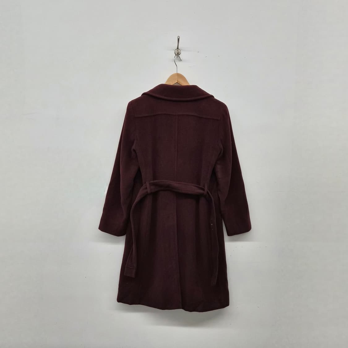 막스엔코 버건디 울 코트 여성 S 상품이미지6