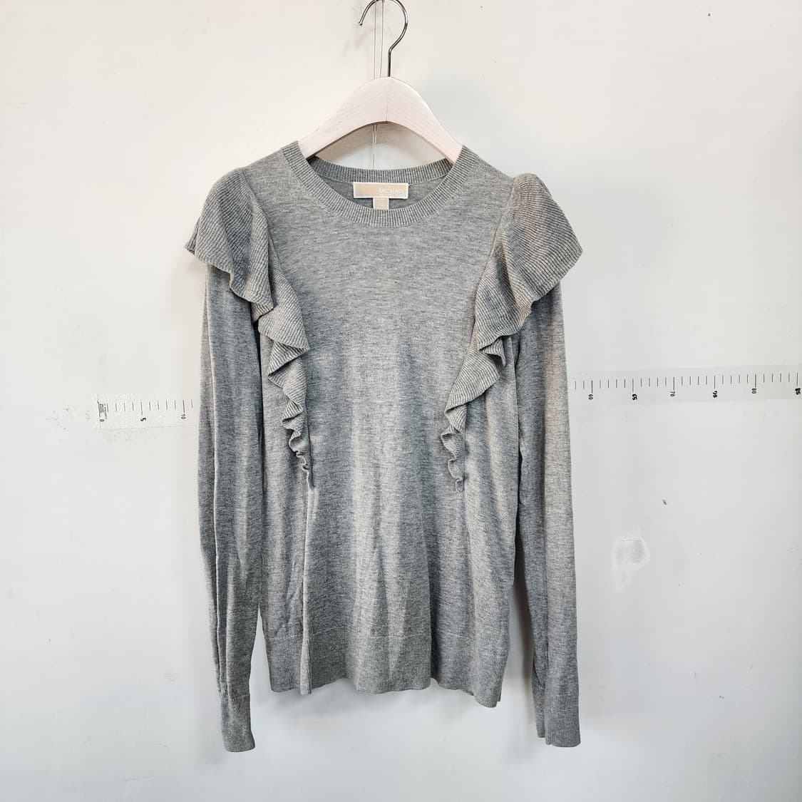 마이클코어스 회색 프릴 장식 티셔츠 상품이미지1