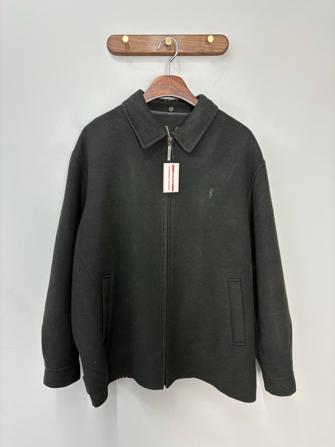 입생로랑 블랙 울 집업 자켓 A3210 상품이미지2