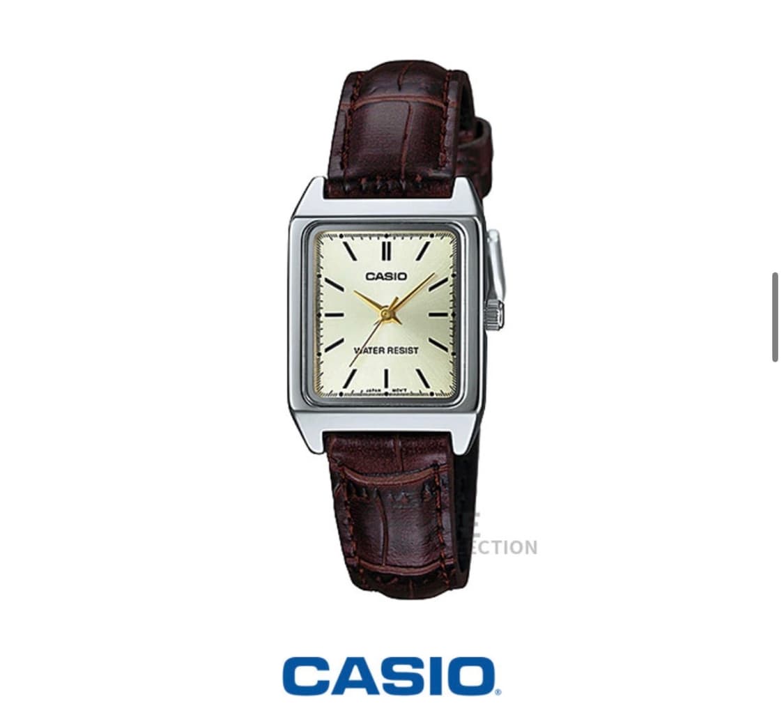 카시오 스퀘어 가죽시계 상품이미지1