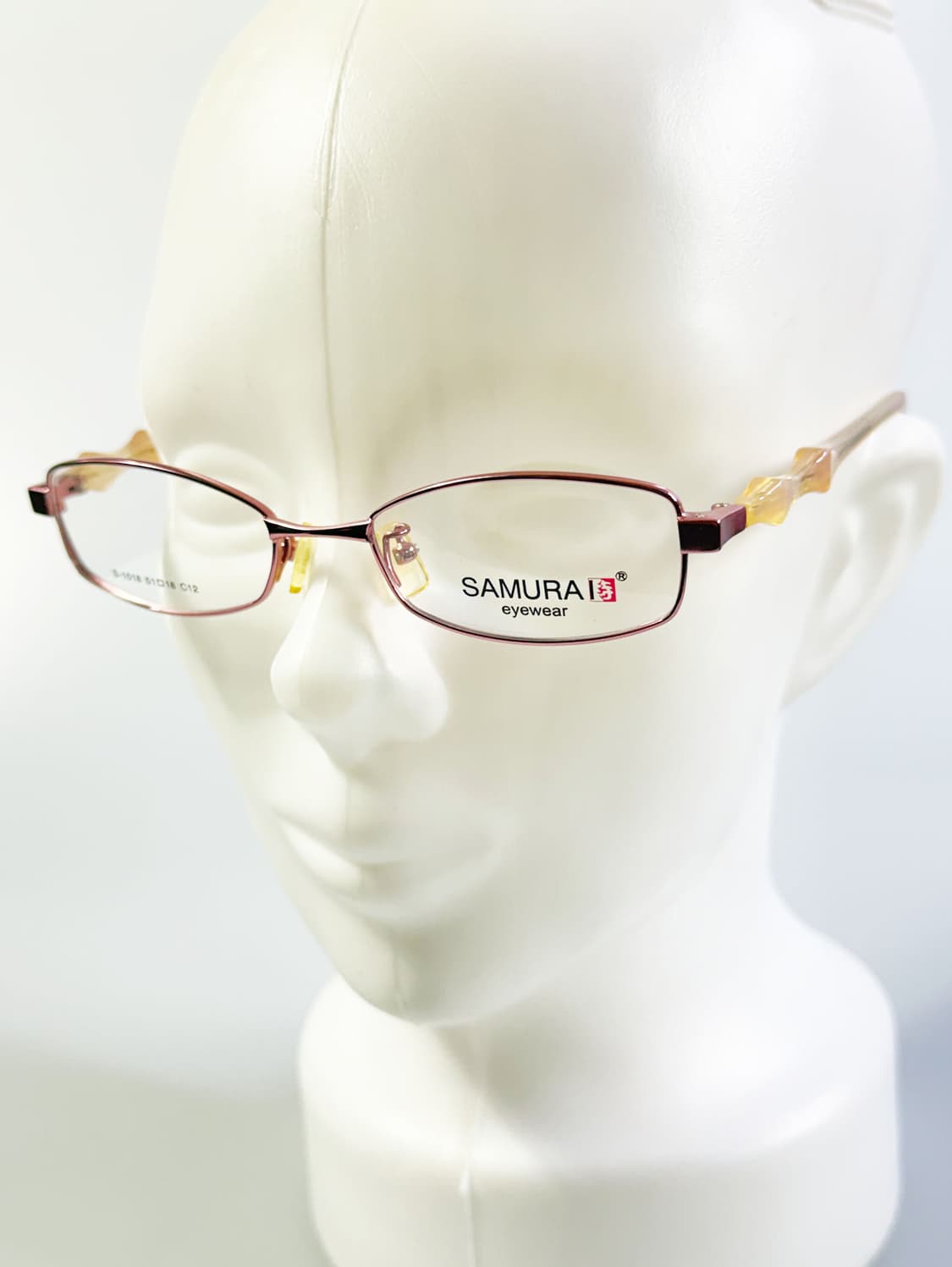 SAMURAI EYEWEAR 핑크 슬림 스퀘어 메탈 빈티지 안경 상품이미지8