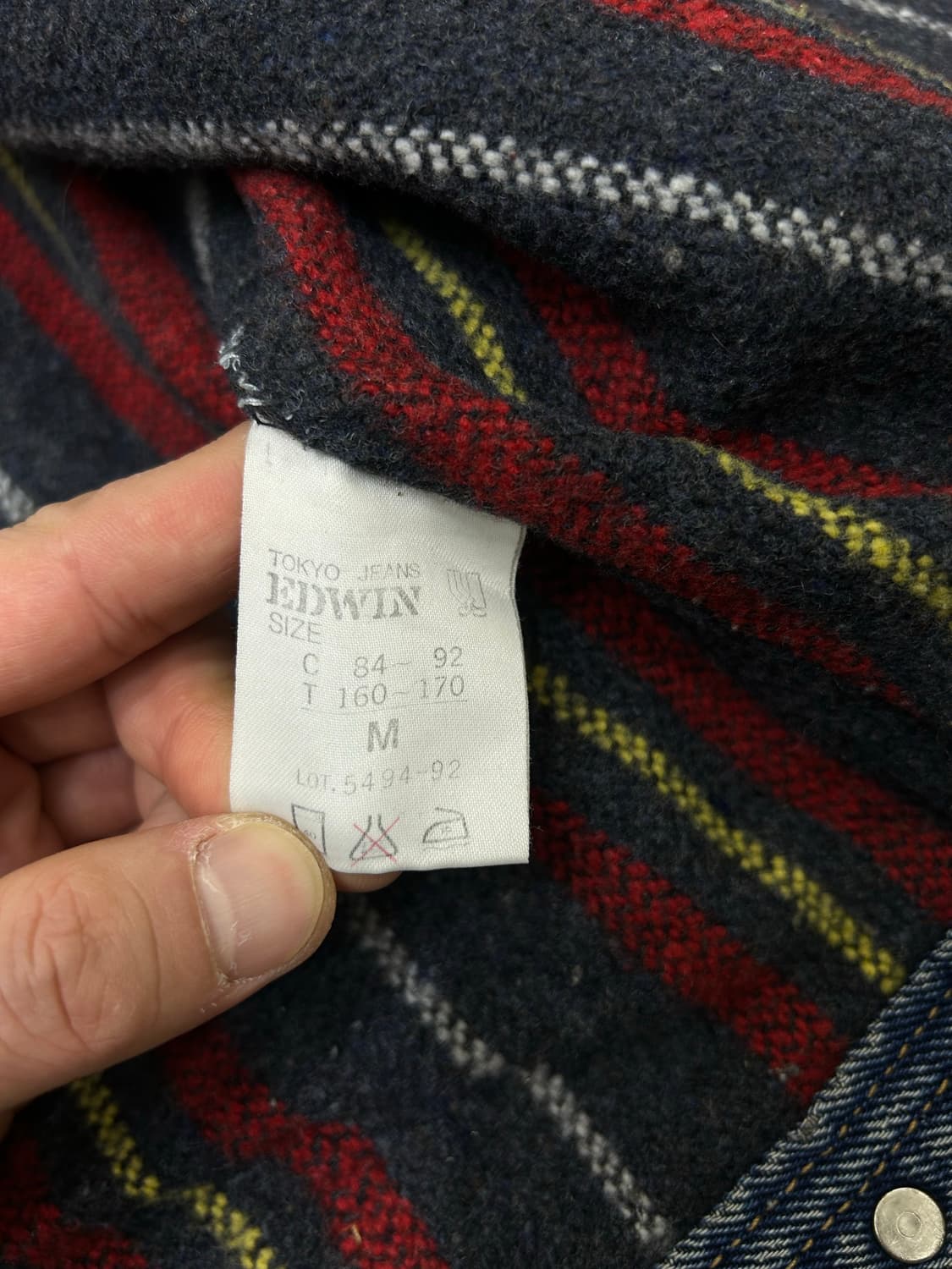 [M]에드윈 80s 패치드 누빔 오버핏 데님 자켓 상품이미지7