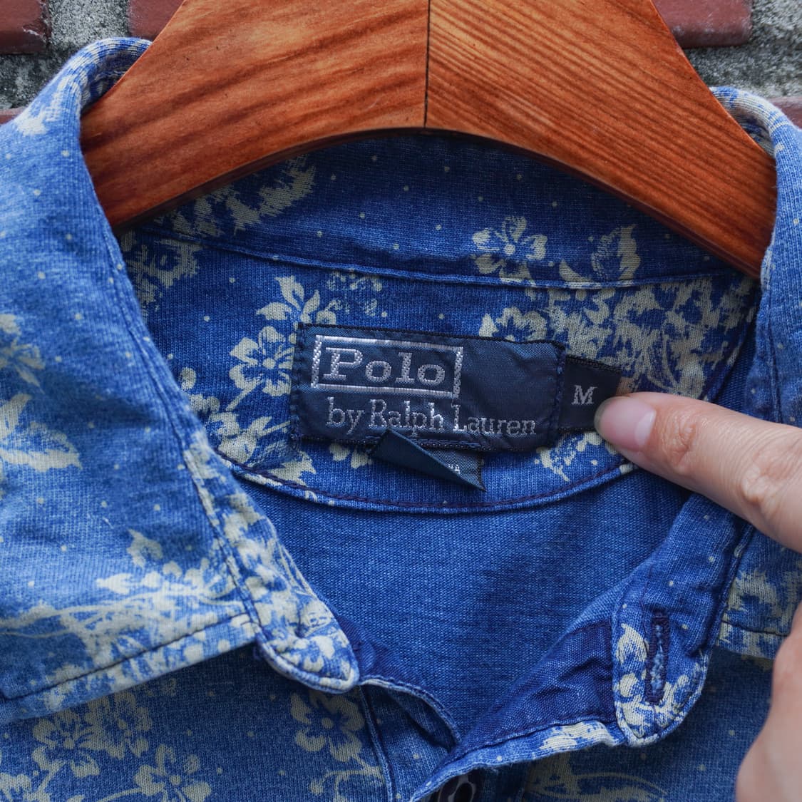Indigo flower printed short sleeveshirt 상품이미지7