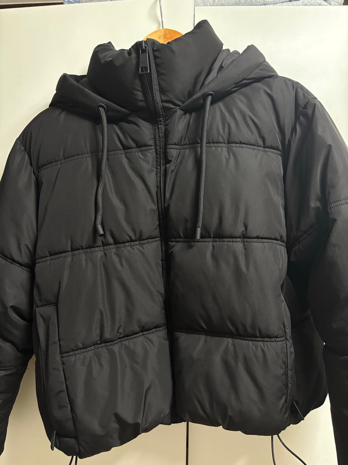 자라 후드 패딩 블랙 상품이미지5