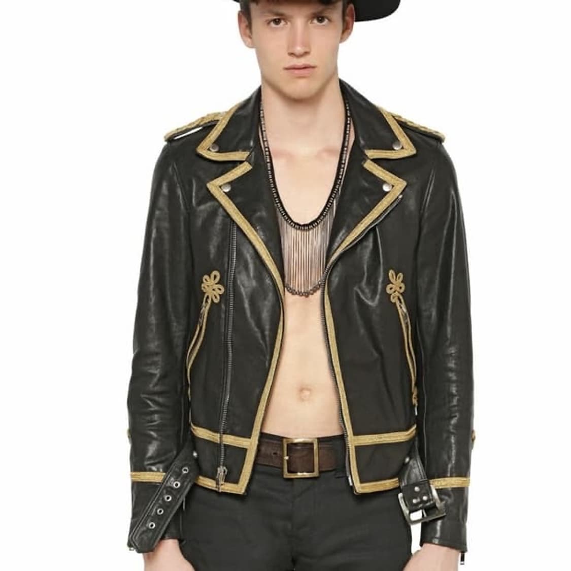 생로랑 15AW 벨벳 트리밍 나폴레옹 라이더 자켓 상품이미지2