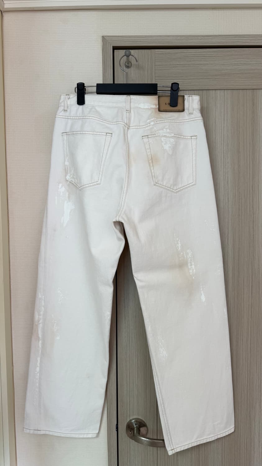 (새상품) 25SS 솔리드옴므 페인팅 크림진  상품이미지2