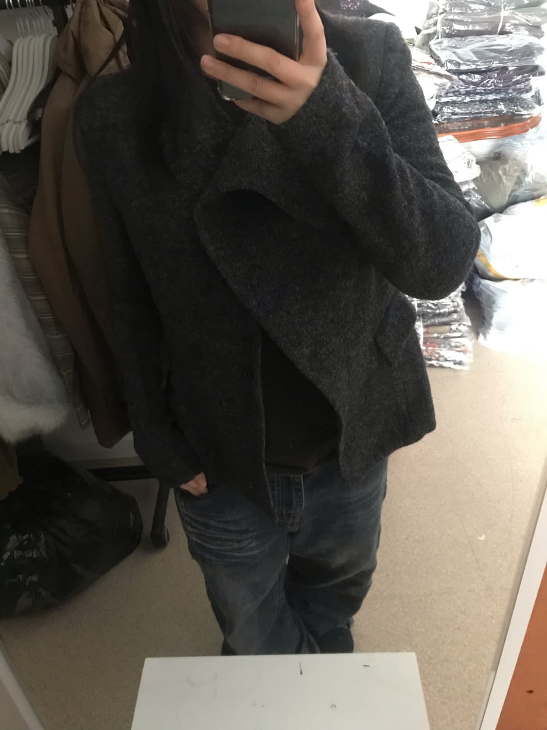 빈티지 하이넥 숏코트 상품이미지2