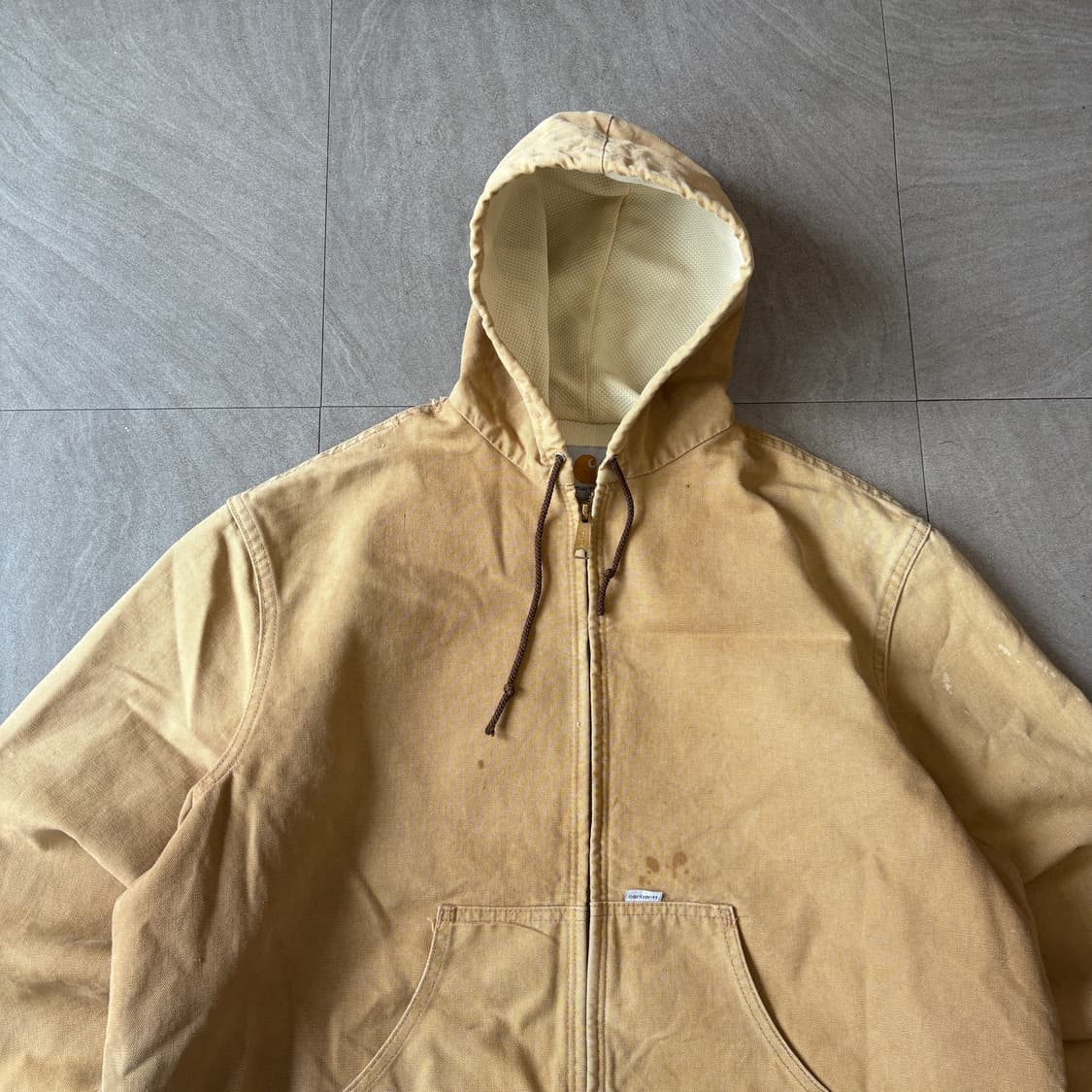 90년대 미국 생산 칼하트 jr106 베이지 액티브 자켓 상품이미지3