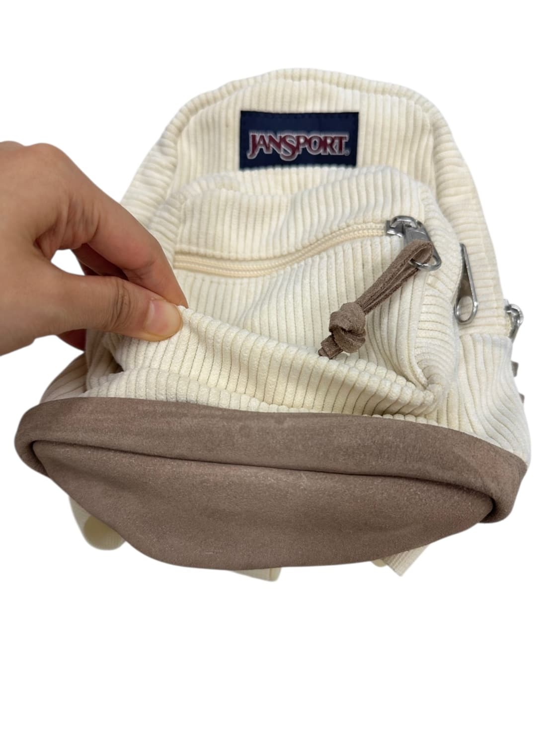 잔스포츠 골덴 미니백팩  아이보리 상품이미지4