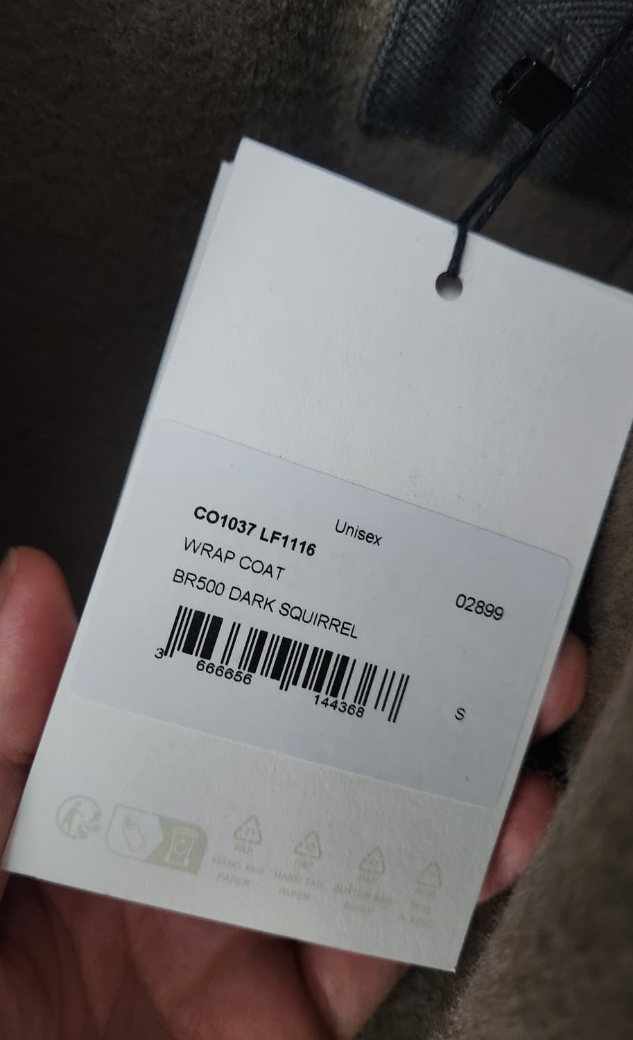 르메르 25FW 랩코트 다크스쿼럴 S 사이즈 판매합니다 상품이미지6