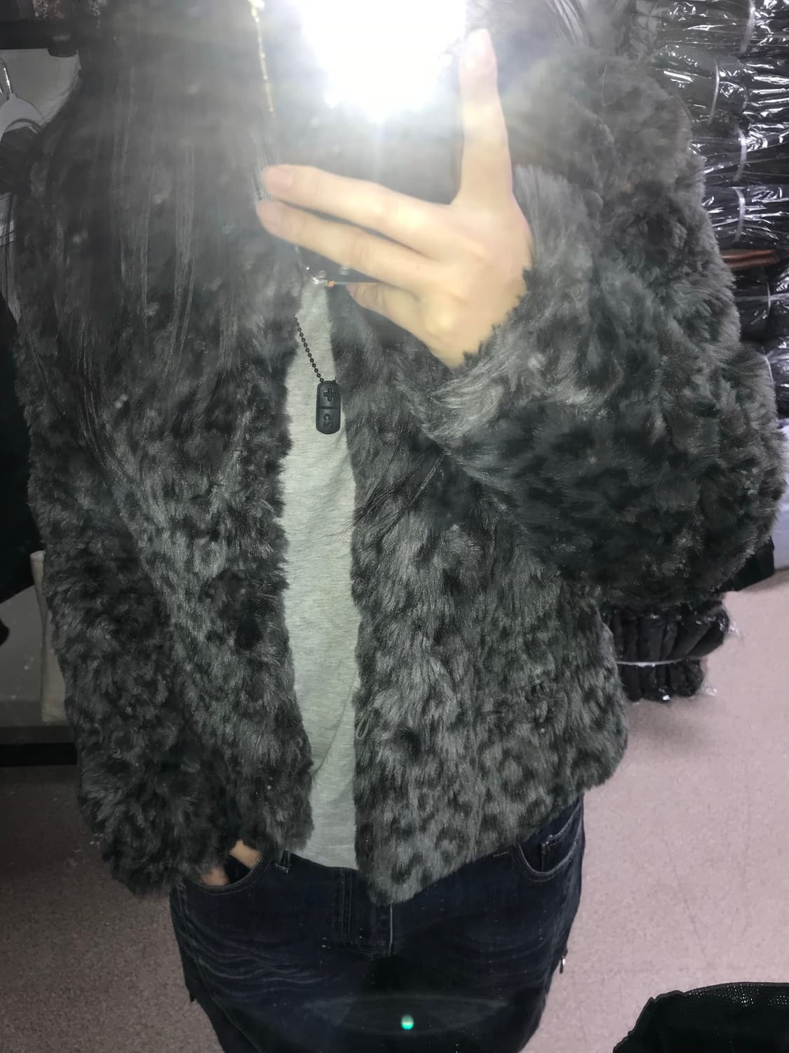 빈티지 Gap 레오파드 퍼자켓 상품이미지3