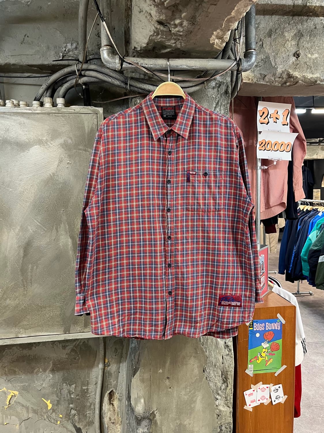 후부 체크 셔츠 레드 105 #csz2961 상품이미지1