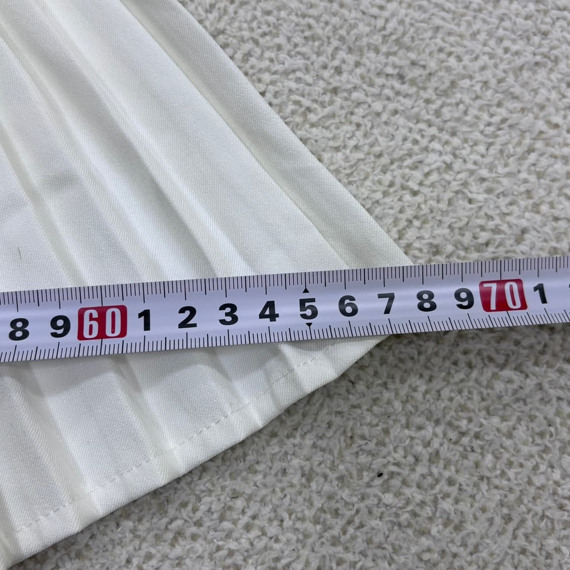 S 빈티지 화이트 여성 플리츠 스커트 0415E 상품이미지6