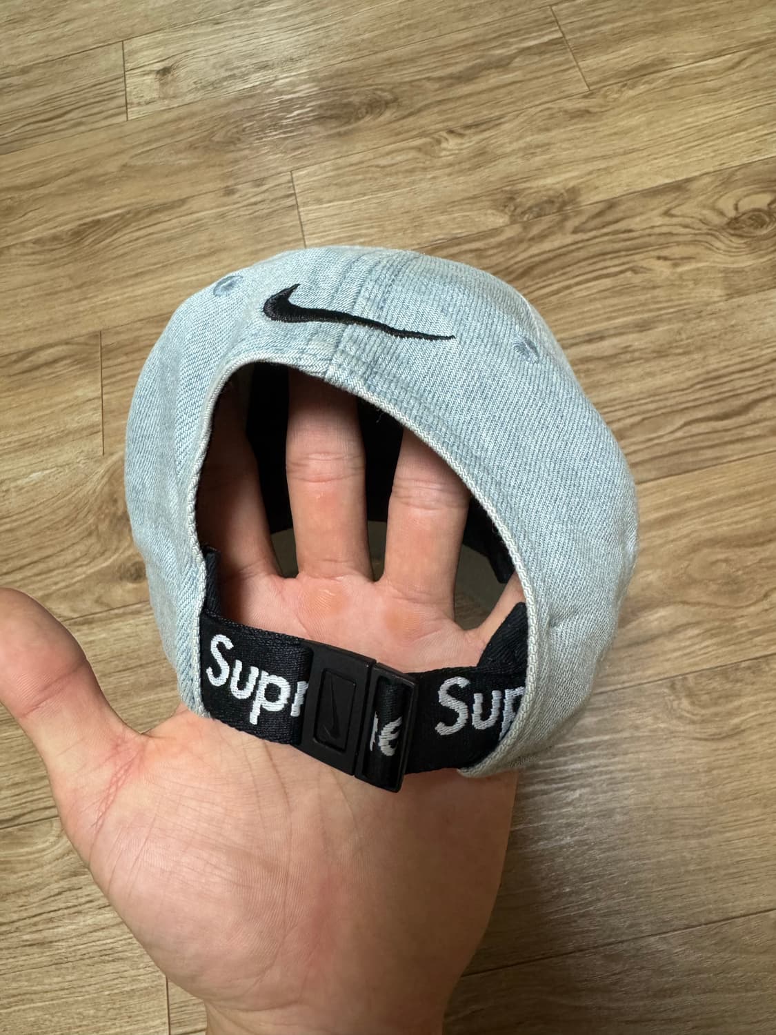 슈프림 x 나이키 ACG 데님 6-패널 캡 워시드 블루 - 22FW 상품이미지3