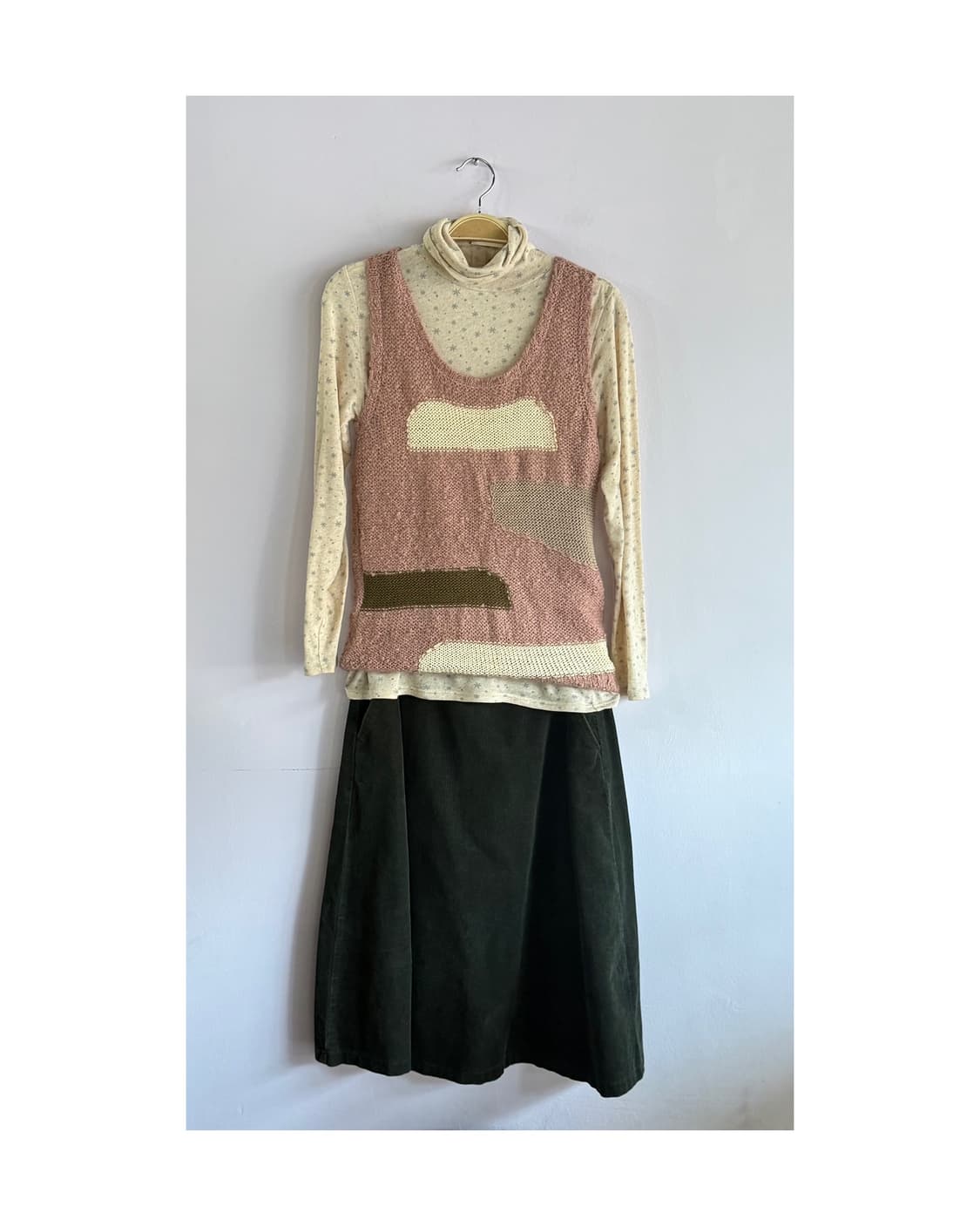 일본빈티지 구름 핑크 모헤어 니트베스트 상품이미지5