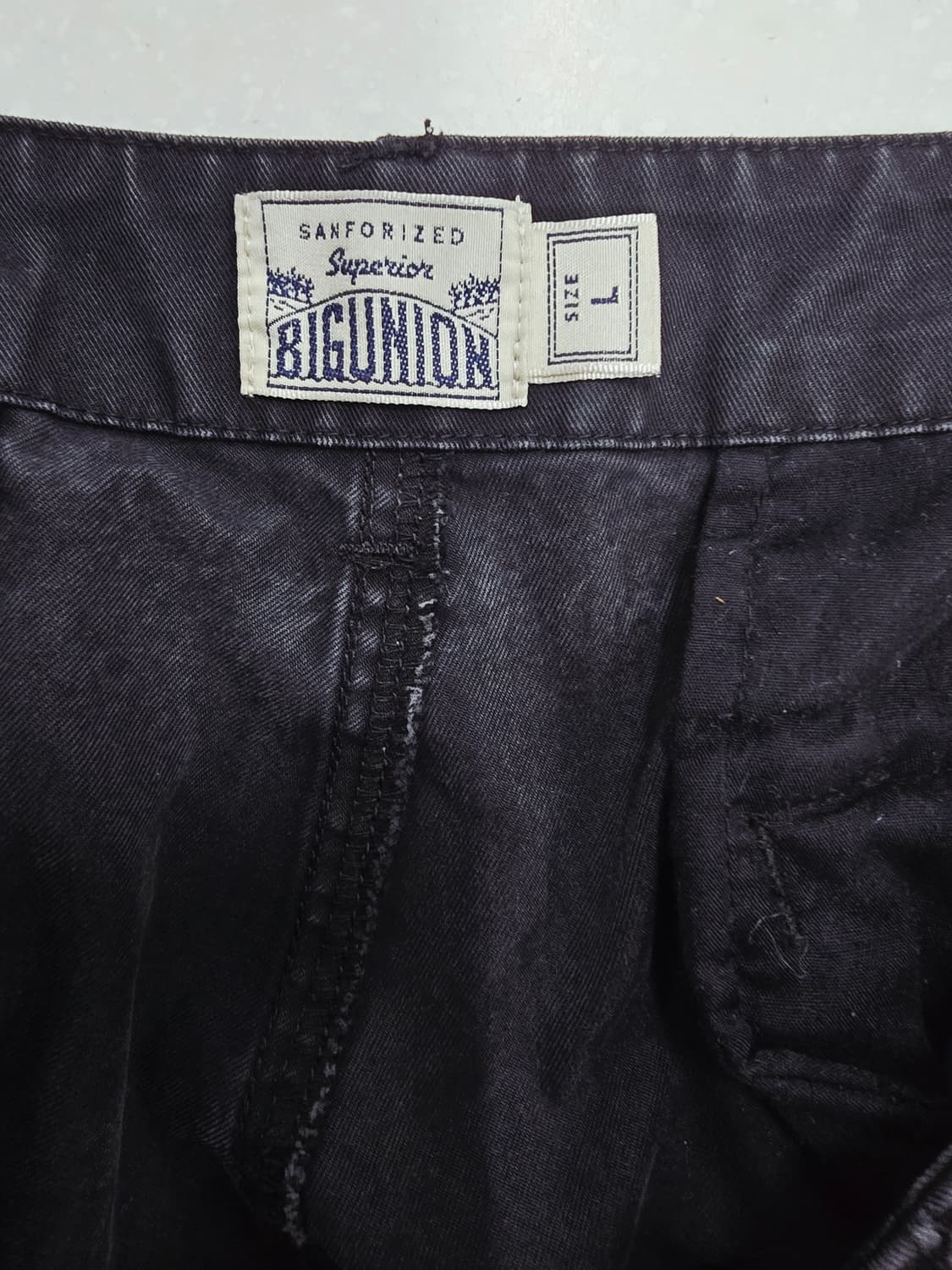 빅유니온 블랙 와이드 카고 바지 상품이미지9