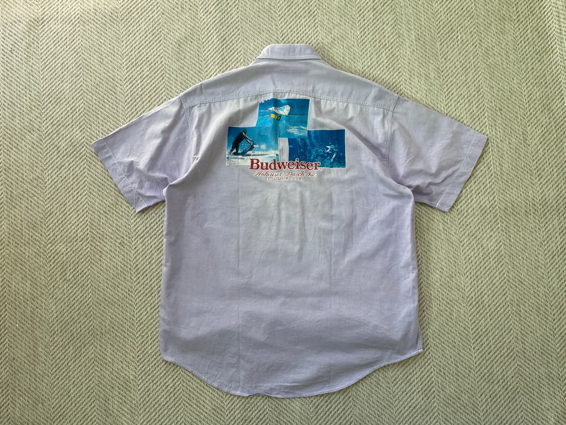 버드와이저 서프 그래픽 패치워크 반팔 셔츠 상품이미지1