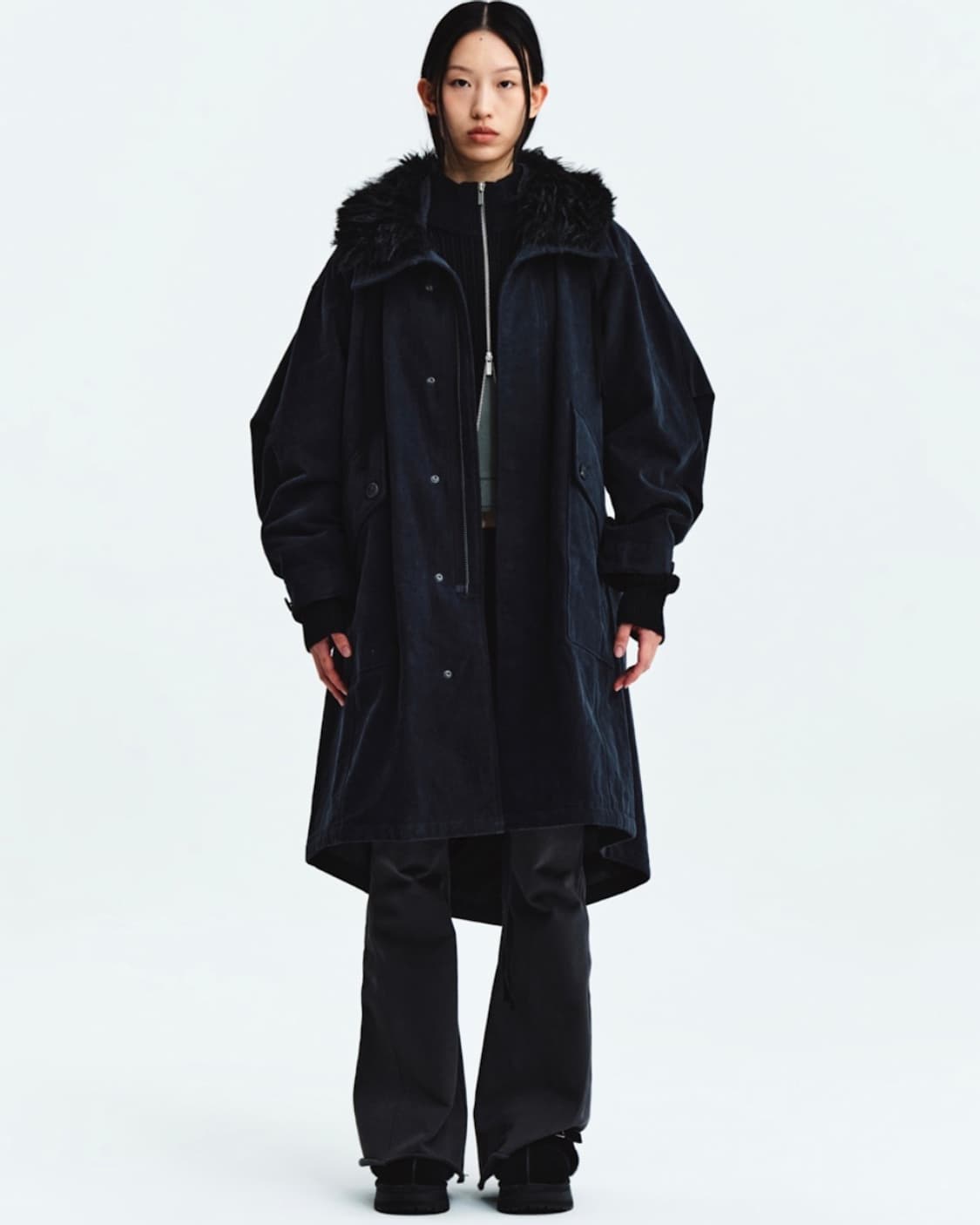 마뗑킴 퍼 트리밍 사파리 미디 점퍼 야상 상품이미지4