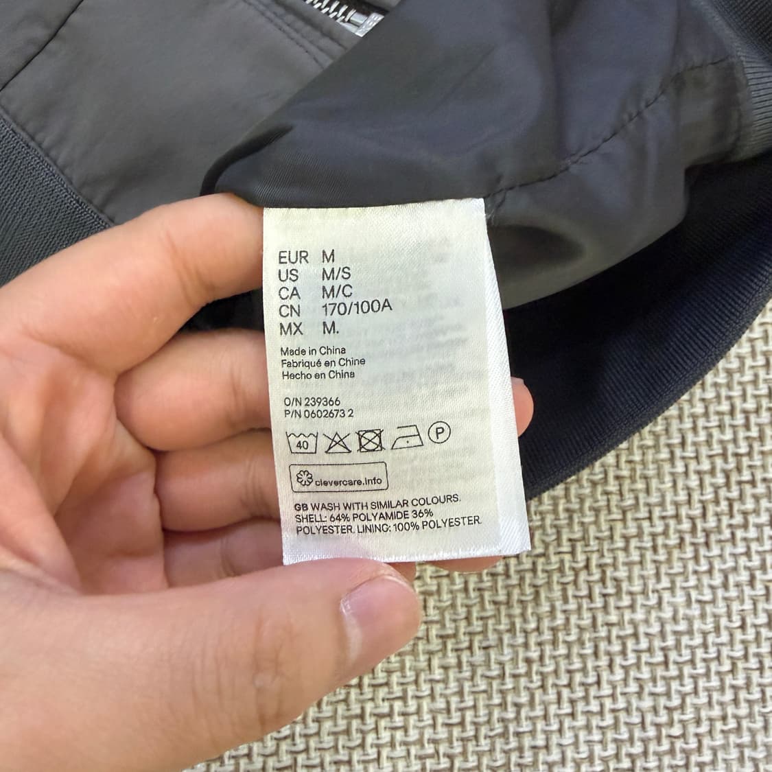 M 에이치앤엠 남성 블루종 자켓 0601D2 상품이미지3