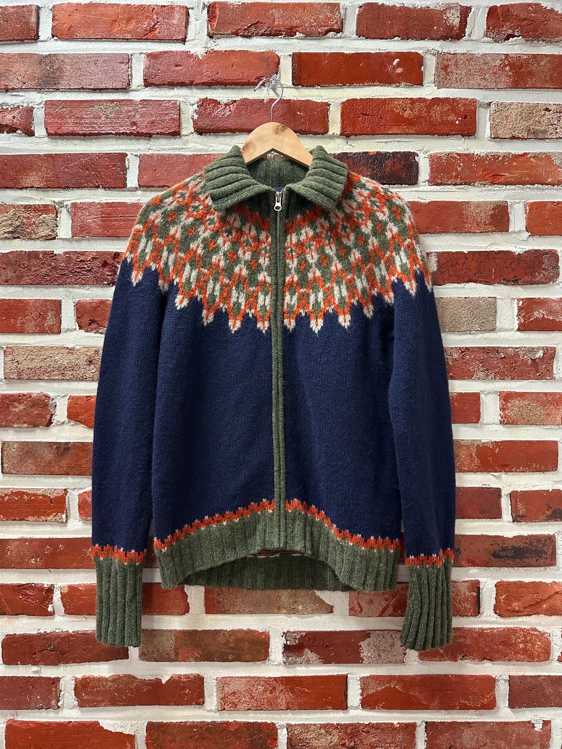 (OS)이스트보이 노르딕 울 니트 집업 상품이미지1